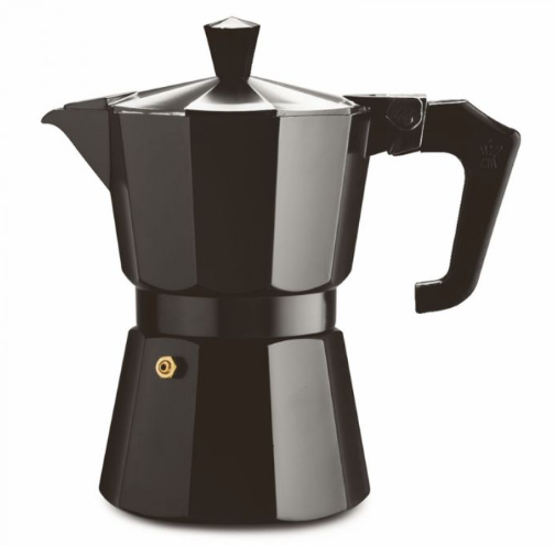 Pezzetti Italexpress Aluminium Moka Pot - 3 Cup Black